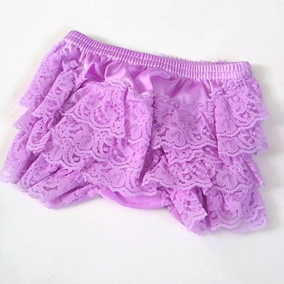 Lace Baby Bloomer Size 0-3 months Lilac Diaper Cover - Picture 2 of 5